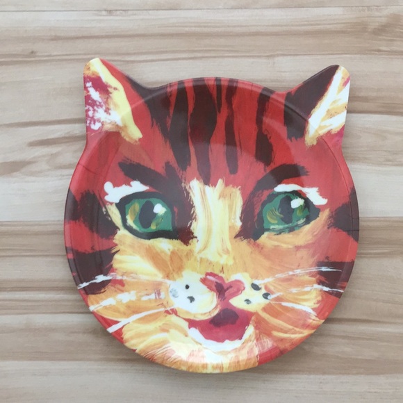 Anthropologie Other Nathalie Lete Cat Kitty Face Melamine Medium Plate Poshmark